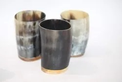 Dernière collection écologique de verre poli en corne de buffle Accessoires liquides de style animal naturel Prix raisonnable Real Buffalo - Product Image 3