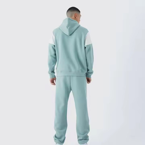 Conjunto de sudadera con capucha y forro polar de algodón para hombre superventas, chándal informal con logotipo personalizado con serigrafía ecológica para invierno - Product Image 6