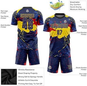Uniforme de Fútbol de Último Diseño 100% Poliéster, Nuevo Estilo, Profesional para Adultos, Calidad Premium, Color Personalizado, Secado Rápido y Transpirable - Product Image 3