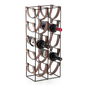 Venta al por mayor personalizado de nueve niveles de hierro forjado estante de vino de encimera de metal negro con estantes de almacenamiento de botellas para juegos de bar - Product Image 2