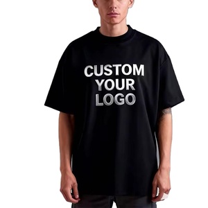 Camisetas Cortas Deportivas de Gran Tamaño, 100% Algodón Tejido, para Hombre, al por Mayor, Personalizadas, Ecológicas, de Secado Rápido, Transpirables, con Contraste - Product Image 1