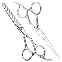 MACLURA Ciseaux de coupe de cheveux en acier chirurgical Ciseaux amincissants pour coiffeur avec poignées multicolores Outil de beauté à pointe de lame tranchante