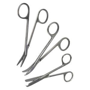 Ciseaux à croissant angulaire incurvé droit en acier inoxydable de 4,5 po, crochet délicat, retrait de sutures sans effort, alimentation manuelle MOL - Product Image 5