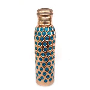 Wine <b>Bottle</b> Design <b>Copper</b> <b>Water</b> <b>Bottle</b> for Ayurvedic Health Benefits Leak Proof Eco Friendly & Durable Design - Product Image 6