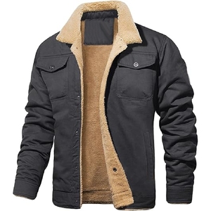 Nuevo 2025 Venta al por mayor Vintage Chaquetas de peso pesado Algodón con cremallera Doble bolsillo Lavado Casual Chaqueta clásica vintage - Product Image 1