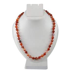 Alta calidad rojo cornalina cristal anudado Mala 108 cuentas hechas a mano piedras preciosas Mala oración 8mm cuentas collar meditación espiritual - Product Image 2