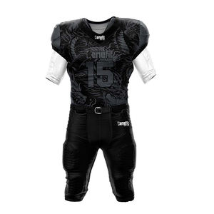 El más nuevo diseño Ropa deportiva Camiseta de fútbol americano Últimas camisetas de fútbol de estilo americano Tops de fútbol americano con pantalones cortos - Product Image 2