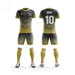 Uniforme de fútbol unisex para hombres, nombre personalizado del equipo, 100% poliéster, ropa deportiva de calidad, conjunto de camisetas y camisetas, estilo - Product Image 6