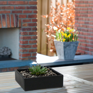 Short Square <b>Ceramic</b> Block <b>Vase</b> - 10 x 4 (Various Colors) - CBC1004 - Product Image 5