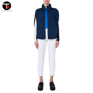 เสื้อผ้าแฟชั่นเสื้อกั๊กขนเป็ดสำหรับผู้หญิงเสื้อคอตตอนแบบบางระบายอากาศได้ดีมีบุนวมหนาให้ความอบอุ่น - Product Image 4