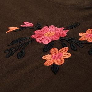 Camiseta Premium 100% Algodón para Mujer, Suave, Transpirable, Informal, Color Marrón Sólido, Ideal para Uso Diario o Impresión Personalizada - Product Image 5