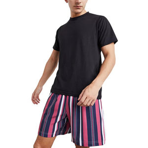 กางเกงขาสั้นลายทางสำหรับผู้ชายกางเกงขาสั้นลายทางพิมพ์ซับลิเมชันโลโก้แบบกำหนดเอง - Product Image 1