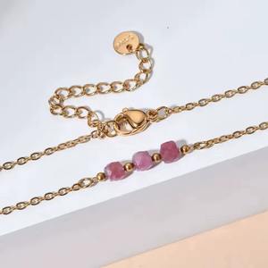 Collar DE PIEDRA DE NACIMIENTO chapado en oro hecho a mano, collares de piedras preciosas crudas ajustables, cadenas de moda, joyería - Product Image 5