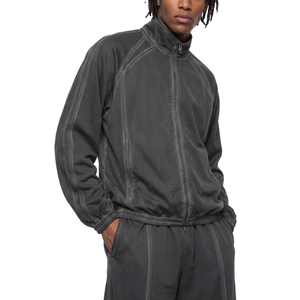 Unisex <b>Vintage</b> Wash Full Zip Mesh <b>Track</b> <b>Jacket</b> - Product Image 6