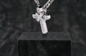 Personalizable 925 Plata Hip Hop Colgante Iced VVS1 Diamante Moissanite Street Fashion Cross Baguette Diseño Cristianos - Product Image 2