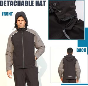 Chaqueta cortavientos de golf con capucha para hombre, impermeable, ligera, a prueba de viento, ecológica, para senderismo, ciclismo, correr, acampar - Product Image 3