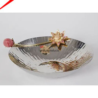 Bol à poinçonner rond en laiton, objet décoratif de luxe en métal pour restaurant, seau à glace pour meuleuse