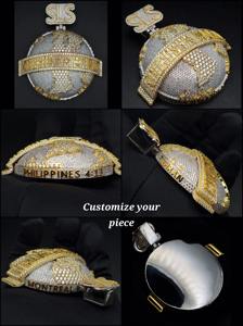 RB Gems Custom 925 Sterling Silver Moissanite Diamond Pendant 3D Rose Gold 3D ROUND Baguette Setting Hip-Hop Style para hombres - Product Image 6