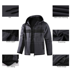 Gamme de vêtements de sport en montagne du fournisseur : Veste de VTT pour le cyclisme, tissu respirant, design à capuche, fermeture éclair intégrale en coton - Product Image 3