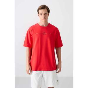 เสื้อยืดคอกลมโอเวอร์ไซส์พิมพ์ลายสำหรับผู้ชาย Tommylife Wholesale รุ่น 88323 สีดำ - สีน้ำเงินกรมท่า - Product Image 2