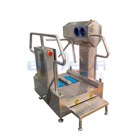 Station de nettoyage hygiénique industrielle automatique pour chaussures, nettoyeur de semelles, nettoyeur de bottes, machine de nettoyage sanitaire pour entrée