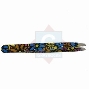 Pinzas de cejas inclinadas de calidad superior Pinzas de cejas con logotipo personalizado de acero inoxidable - Product Image 3