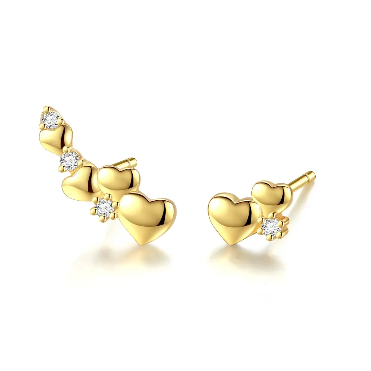 2023 S925 aghi in argento orecchini in metallo personalità avanzata moda orecchini fatti a mano con diamanti placcati in oro Set per le donne
