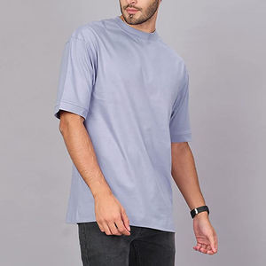 mens lavender light <b>purple</b> oversized loose fit plain solid blank casual short sleeve <b>tshirt</b> crewneck basic tee top - Product Image 5