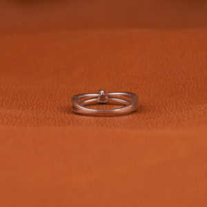 Anillo de Compromiso de Oro Sólido de 14 Quilates para Mujer con Diamante Natural Certificado de 0.5 Quilates, Engaste de Bisel Clásico y Moderno, Anillos Finos con Incrustaciones - Product Image 4