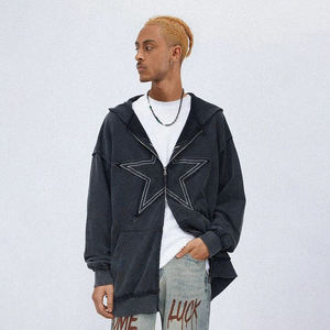 เสื้อฮู้ดดี้ทรงปกติคุณภาพสูงสำหรับผู้ชาย ฤดูหนาว ปรับแต่งสีและโลโก้ได้ ผ้าฝ้ายฟลีซ 100% สไตล์สตรีท ปักลาย - Product Image 2