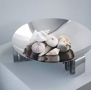 Vente en gros de bol décoratif de service en acier inoxydable martelé de haute qualité bol de cuisine décoratif polyvalent en métal ondulé - Product Image 3