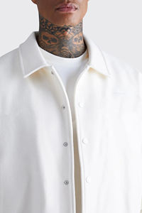 New arrived 2025 100% cotton fleece varsity <b>jacket</b> for <b>men's</b> custom DTF printed logo heavyweight 500GSM <b>man</b> varsity <b>jacket</b> - Product Image 4