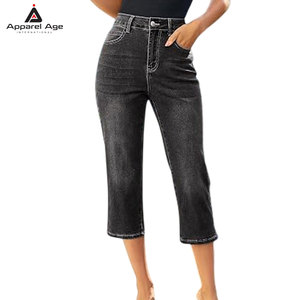 Capris para Mujer Hechos en Fábrica, Venta al Por Mayor, Precio Razonable, Jeans Capris de la Mejor Calidad para Mujer - Product Image 3