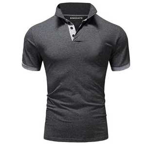 Vente en gros de polo de marque avec logo personnalisé en polyester polo de golf ajusté et respirant pour hommes - Product Image 1