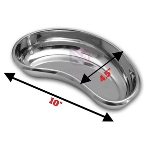 ถาดผ่าตัดรูปไตสำหรับมืออาชีพ ผลิตจากสแตนเลส ทนทาน โค้งมน ได้รับการรับรองมาตรฐาน CE สำหรับเครื่องมือผ่าตัด - Product Image 2