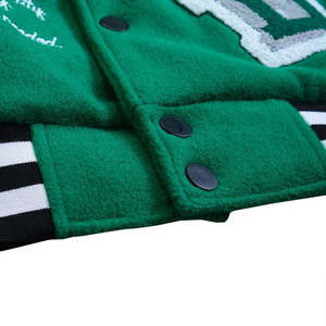 Veste universitaire streetwear pour homme personnalisée 2025, manches en cuir premium, veste d'hiver avec broderie de luxe - Product Image 3