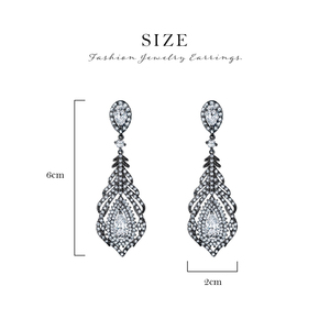 Boucles d'oreilles pendantes classiques en laiton plaqué rhodium pour mariage, fête et cadeau - Vente flash - Product Image 4