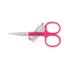 Tijeras de seguridad para bebés de color rosa, tijeras de acero inoxidable con punta redondeada para cortar el cabello y las uñas de bebés, herramientas de aseo para recién nacidos, instrumentos de belleza - Product Image 6