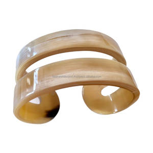 Elegant Design Handmade Carved 100 %Natural Buffalo Cow Horn Cuff <b>Bangle</b> for Party Wear Girls Bracelet Use Handmade Polished FWE - Product Image 2