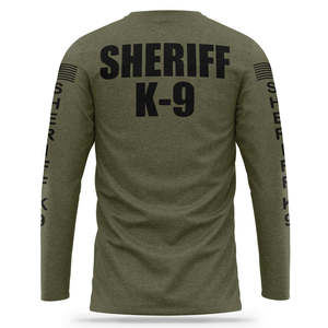 Sheriff T-shirts de performance pour hommes Ourlet incurvé ultra doux T-shirt basique décontracté de refroidissement léger avec manches courtes/longues - Product Image 6