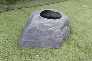 Rocas artificiales de resina FRP ligeras beige para jardín y decoración del hogar macetas y jardineras - Product Image 5