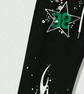 Pantalon de survêtement léger 100% coton de l'usine directe pour hommes pantalon évasé de survêtement mi-bouffant décontracté avec évasé - Product Image 5