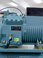 Compresseur à piston refroidi par air de petite taille Jinleng 4HP, unité de condensation, moteur |   Ventilateur simple contrôlé par PLC, pression de 120 kg