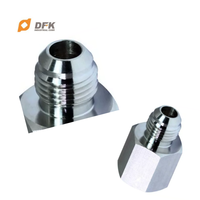 Raccords hydrauliques en acier inoxydable DFK PT NPT UNF 1/4''~2'' JIC 37 usinés CNC, certifiés ISO9001, pour machines lourdes, femelles