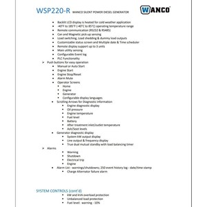 Generadores Diésel WANCO WSP220-R 2025 - Product Image 3