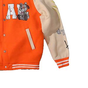 Diseño personalizado de los hombres de peso pesado de béisbol Varsity chaqueta serigrafiada Logotipo de alta calidad bordado estilo casual para el invierno - Product Image 4