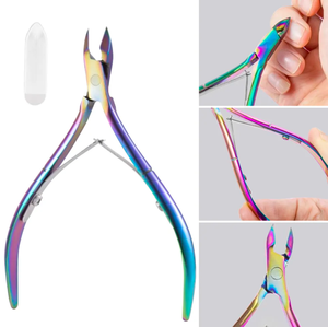 Ciseaux coupe-cuticules 4 couleurs en acier inoxydable pour manucure et peau morte Pince à bec d'aigle pour pédicure - Product Image 2