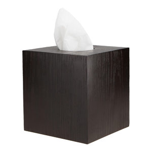 Distributeur de mouchoirs en papier en résine de luxe fait à la main boîte à mouchoirs de table noire qualité supérieure avec logo personnalisé meilleure option de vente en gros - Product Image 4