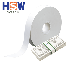 Cinta de Papel Kraft Blanca de 115um para Máquina de Flejado de Baja Temperatura, Ancho de 22mm, Longitud de 150m, para Billetes/Moneda - Product Image 5