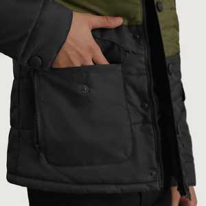 แจ็กเก็ตขนปักเป้าสีดำและสีเขียวสำหรับ2025สำหรับผู้ใหญ่ใส่ได้ทุกเพศเพื่อให้ความอบอุ่น - Product Image 4